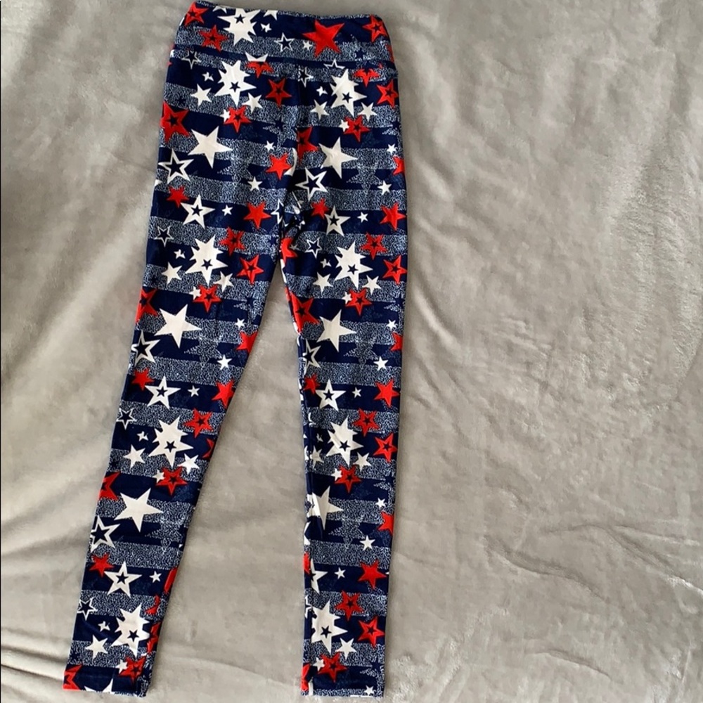 Lularoe American flag tween leggings